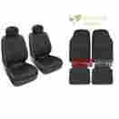 Sc-4930-bk Mt-754-bk Ebma1octol Bdk Buckets Mats Black Pu Leather Bucket Seat Covers 4pc Odorless 826942044298