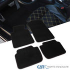 Sd-tra-463rs Carpartsinnovate Bmw Front Rear Black Cotton Carpet Floor Mats Red