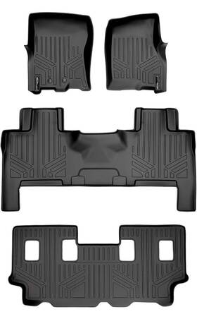 Smartliner 707152345682 Floor Mats 3 Row Liner Set For 2011-2017 Expedition El / Navigator L