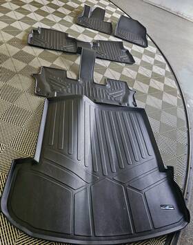 3-rows Smartliner 840004602936 Complete Set Custom Floor Mats And Cargo Liner For Kia Telluride 2020-2024