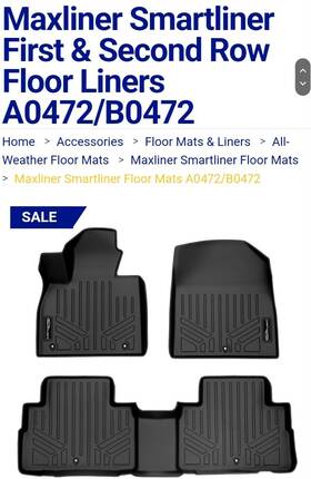 B0472 Smartliner A0472/b0472 First And Second Row Floor Liners For 2020-2022 Hyundai Palisade B0472 Smartliner A0472/b0472 First And Second Row Floor Liners For 2020-2022 Hyundai Palisade