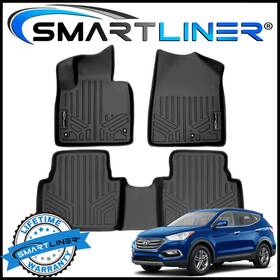 Sa0114 Smartliner Sa0114/b0114 Custom Fit 2 Row Floor Mat Liners Set Fits 2013-2018 Hyundai Santa Fe