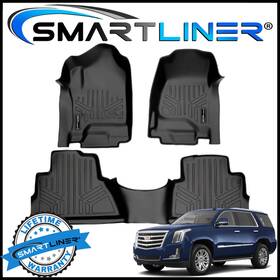 Sa0136 Smartliner Sa0136/b0163 Floor Mat Liners Set 2015-20 Cadillac Escalade With 2nd Row Bucket Seats