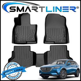 Sa0257 Smartliner Sa0257/b0257 2 Row Floor Mats Liners Set Fits 2016-2023 Mazda Cx-9 With 2nd Bench