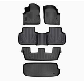 Sa0364 Smartliner Sa0364/b0364/c0364/e0364 Floor Mats And Cargo Liner Set Black Custom For 2017-2022 Audi Q7
