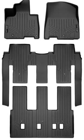 Sa0556 Smartliner Sa0556/b0556/c0556 Front/rear Floor Liners Black For Kia Carnival