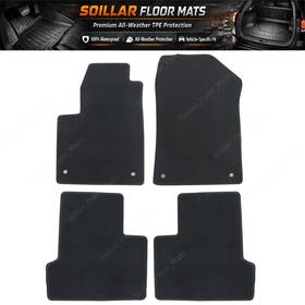 1.98073032704e11 Soillar For 2014-2023 Jeep Cherokee Limited Altitude Front Rear Floor Mats Carpet Black