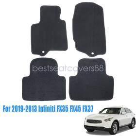Fx37 Soillar 787765087155 For 2009-2017 Infiniti Fx35/fx37/fx45 Replacement Floor Mats Carpet Velour Black