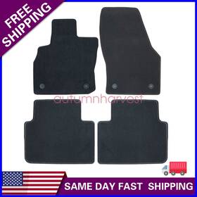 Soillar 840355555950 New For 2019-2025 Audi Q3 Front And Rear Velour Floor Mats Carpet Black 4pcs