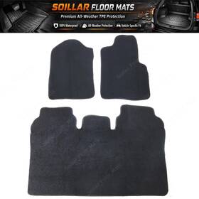Soillar 842961185408 For 2009 2010 2011 2012 2013 2014 Ford F150 Floor Mats Carpet Black Velour 3pcs