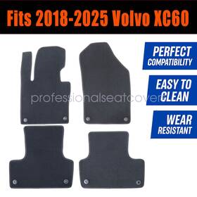 Soillar 8698797426770 Front And Rear Floor Mats Carpet Waterproof Black Velour For 2018-2025 Volvo Xc60