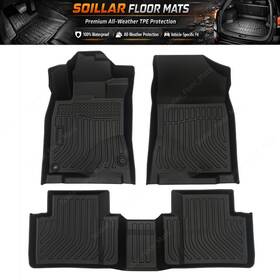P2.tpejd104.h Soillar For 2016 2017 2018 2019 2020 2021 Honda Civic 5-seats Tpe Floor Mats Liner Black