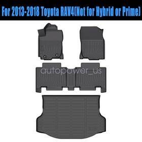 P2.tpejd11.h Soillar For 2013-2018 Toyota Rav4 Tpe Floor Mats Trunk And Cargo Liners 3d All Weather