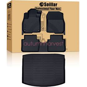 P2.tpejd113.h Soillar Floor Mats Trunk And Cargo Liners All Weather 3d Tpe For 2017-2022 Honda Cr-v Crv
