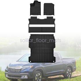 P2.tpejd373.h Soillar P2.tpejd123.h Floor Mats / 5.3ft Trunk Bed Mat Liner For 2017-2025 Honda Ridgeline Crewcab Tpe
