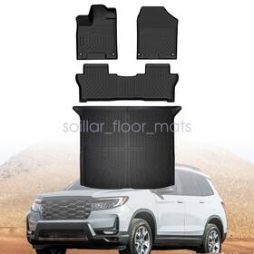 P2.tpejd465.h Soillar P2.tpejd124.h Floor Mats / Trunk Cargo Liner For 2019-2025 Honda Passport Tpe Anti-slip