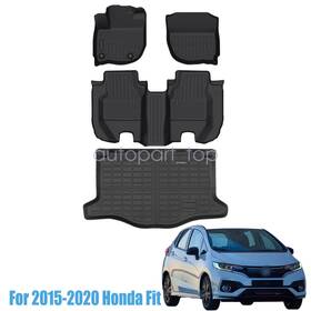 P2.tpejd160.h Soillar P2.tpejd126.h 3d Floor Mats Liners &trunk Cargo Liner Full Cover Tpe For 2015-2020 Honda Fit