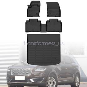 P2.tpejd128.h Soillar P2.tpejd127.h 3d Tpe Floor Mats Liners And Trunk Cargo Liner Fits 2019-2023 Lincoln Nautilus 4x