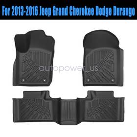 P2.tpejd136.h Soillar Tpe Floor Mats Liner For 2013-2016 Jeep Grand Cherokee Dodge Durango All-weather