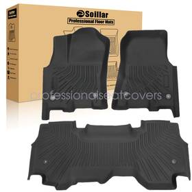P2.tpejd141.h Soillar Fits 2025 2026 Ram 1500 Quad Cab Bucket Seat Tpe 3d Floor Mats Liners Anti-slip