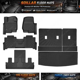 P2.tpejd154.h Soillar Floor Mats&trunk Liner For 2018-2025 Ford Expedition/lincoln Navigator 7seat Tpe