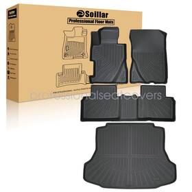 P2.tpejd157.h Soillar Fits 2007 2008 2009 2010 2011 Honda Civic Tpe Floor Mats And Trunk Cargo Liners 4x