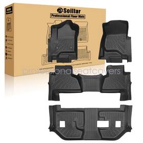 P2.tpejd161.h Soillar Tpe For 2015-2020 Cadillac Escalade Esv 3d Floor Mats Liners All-weather Black