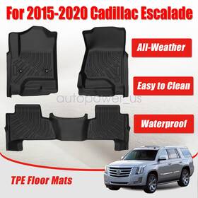 P2.tpejd164.h Soillar For 2015-2020 Cadillac Escalade 4-door 3d Tpe 1st And 2nd Row Floor Mats Liners