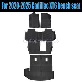 P2.tpejd501.h Soillar P2.tpejd168.h For 2020-2025 Cadillac Xt6 Bench Seat Tpe Floor Backrest Mats Trunk Cargo Liner