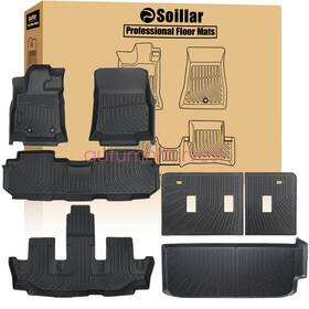 P2.tpejd588.h Soillar P2.tpejd169.h Floor Mats And Trunk Cargo Liner For 2018-2025 Subaru Ascent 8seats Bench Seat Tpe