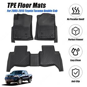 P2.tpejd17.h Soillar Tpe 1st And 2nd Row Floor Mats Liner Set Of 3 For 2005-2015 Toyota Tacoma Crew Cab P2.tpejd17.h Soillar Tpe 1st And 2nd Row Floor Mats Liner Set Of 3 For 2005-2015 Toyota Tacoma Crew Cab