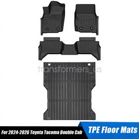 P2.tpejd370.h Soillar P2.tpejd18.h Tpe Floor Mats Liners And Trunk Bed Mat 5ft For 2024-2026 Toyota Tacoma Double Cab