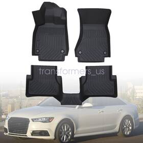 P2.tpejd185.h Soillar Tpe Front And 2nd Row Floor Mats Liners For 2012-2018 Audi A6 A7 Quattro Rs7 S6 S7
