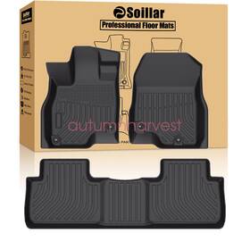 P2.tpejd199.h Soillar Floor Mats Liners Tpe For 2019-2023 Acura Rdx 3d Model All-weather Black New