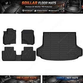 P2.tpejd201.h Soillar For 2023-2025 Acura Adx Floor Mats And Cargo Trunk Liner Tpe All-weather Full Set