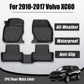 P2.tpejd205.h Soillar Tpe Front And 2nd Row Floor Mats Liner All-weather Black For 2010-2017 Volvo Xc60
