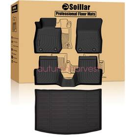 P2.tpejd223.h Soillar 3d Tpe Floor Mats Liners Trunk Cargo Liner For 2016-2021 Mazda Cx-3 All Weather