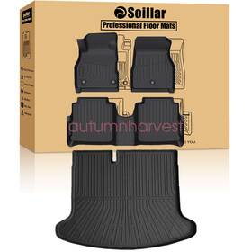 P2.tpejd566.h Soillar P2.tpejd240.h Tpe Floor Mats And Trunk Cargo Liner 4pcs For 2018-2024 Nissan Kicks All Weather