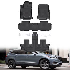P2.tpejd242.h Soillar Tpe 3d Model Floor Mats Liners Black For 2018-2024 Buick Enclave All-weather