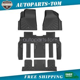 P2.tpejd243.h Soillar Tpe 3d Floor Mats Liners Black For 2008-2017 Buick Enclave All Weather New