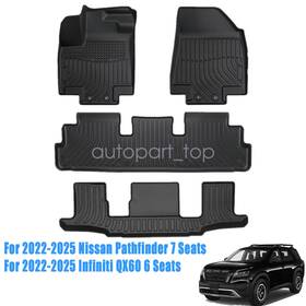 P2.tpejd247.h Soillar 3d Floor Mats For 22-25 Infiniti Qx60 6 Passenger/nissan Pathfinder 7 Passenger