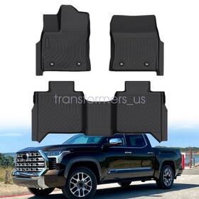 P2.tpejd25.h Soillar Tpe Floor Mats Liners 3d Model Black For 2022-2025 Toyota Tundra Crew Max Cab