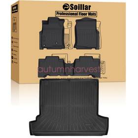 P2.tpejd447.h Soillar P2.tpejd27.h 4x Tpe Floor Mats Liners Trunk Cargo Liner For 2003-2009 Toyota 4runner Weather