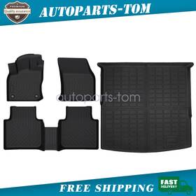 P2.tpejd593.h Soillar P2.tpejd277.h 2018-2024 For Volkswagen Tiguan 5 Seater Tpe Floor Mats And Trunk Cargo Liners 4x
