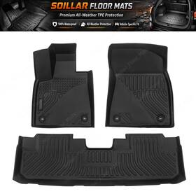 P2.tpejd283.h Soillar Floor Mats Liner Tpe For Lexus Rx350 Rx450h Rx450hl 1st And 2nd Row Full Set Black