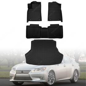 Z2.tpejd151.h Soillar P2.tpejd292.h Tpe Floor Mats And Trunk Cargo Liner Set Cover Fits 2013-2018 Lexus Es350 4-door Z2.tpejd151.h Soillar P2.tpejd292.h Tpe Floor Mats And Trunk Cargo Liner Set Cover Fits 2013-2018 Lexus Es350 4-door