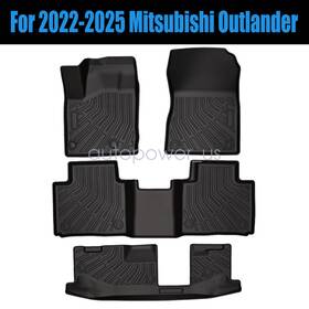 P2.tpejd303.h Soillar Floor Mats Liner For 2022 2023 2024 2025 Mitsubishi Outlander Tpe 3 Rows Black