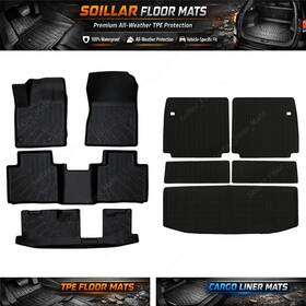 P2.tpejd595.h Soillar P2.tpejd303.h Front Floor Mats Rear Trunk Cargo Liner For 2022-2025 Mitsubishi Outlander Tpe
