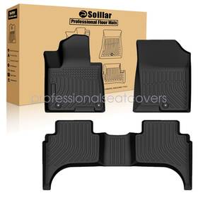 P2.tpejd318.h Soillar Fits 2022-2025 Hyundai Santa Cruz Tpe 3d Front And 2nd Row Floor Mats Liner Black