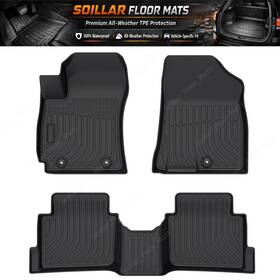 P2.tpejd320.h Soillar New Tpe Floor Mats Liners Set For 2024 2025 Hyundai Kona Heavy Duty Replacement